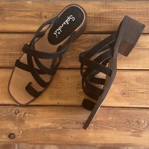 Strappy wedge heel sandals